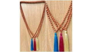 natural rudraksha bead tassels necklace multiple color wholesale price